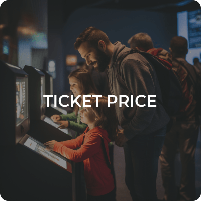 family buying tickets